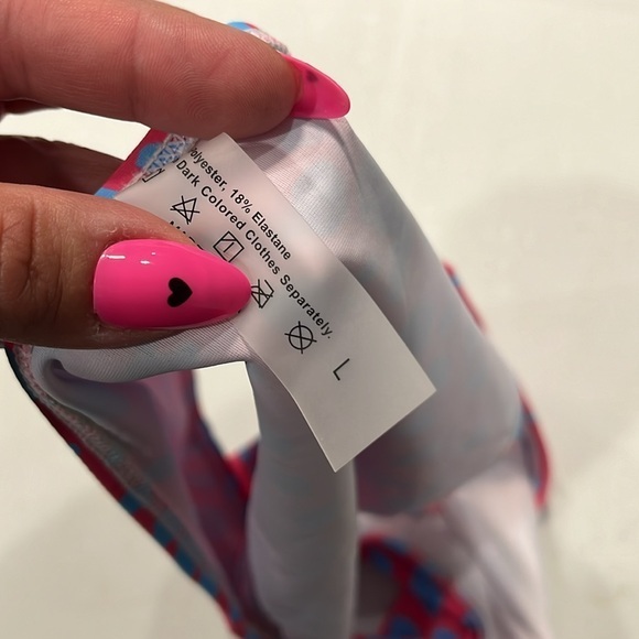 Bikini two piece leopard print pink blue women’s‎ large - Picture 6 of 8